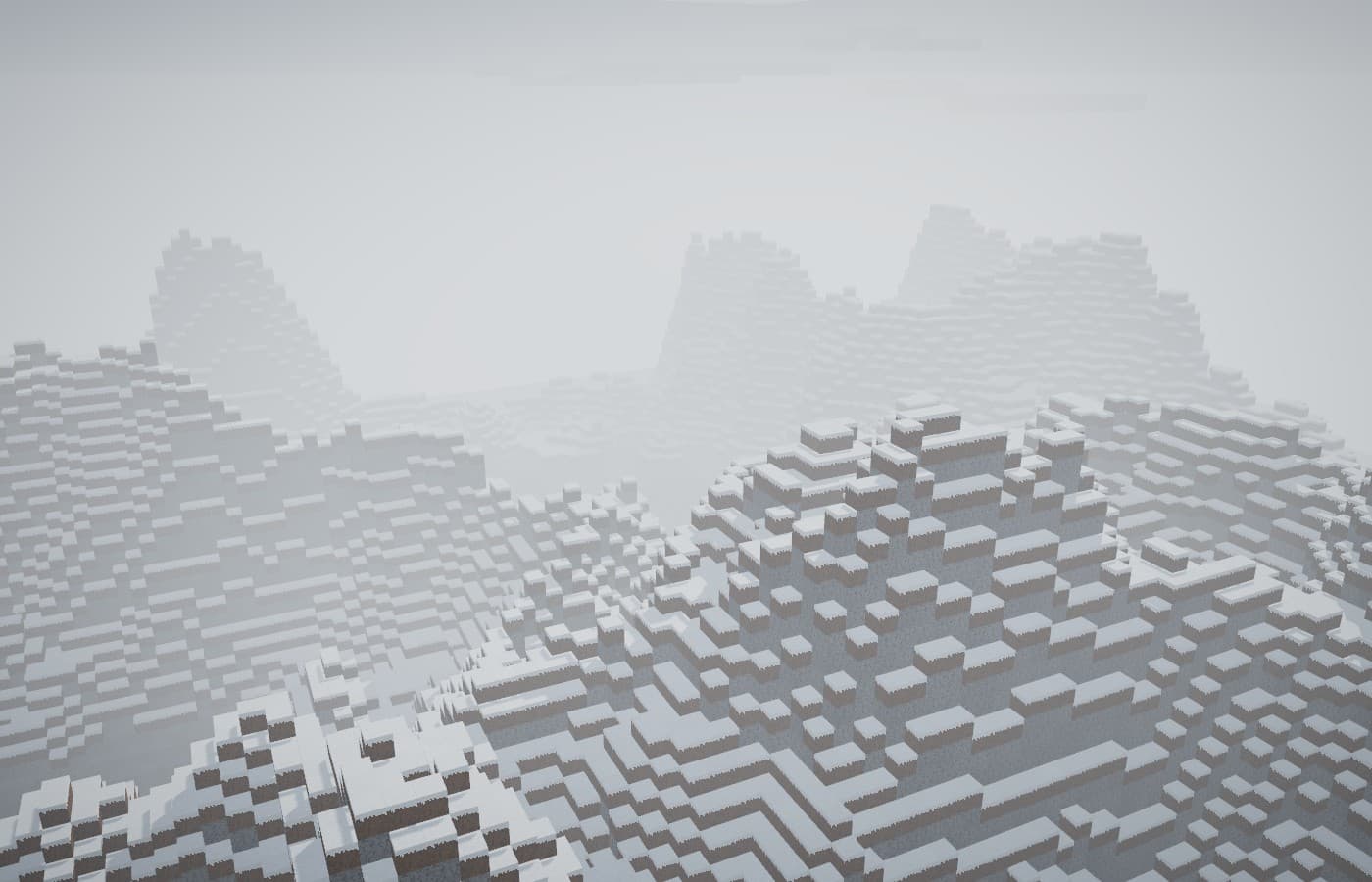 Misty peaks at first light